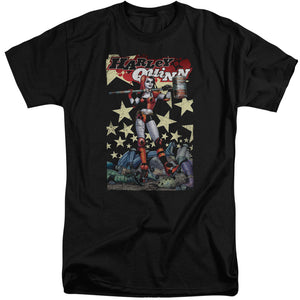 AN OFFCIALLY LICENSED BATMAN QUINN ONE MEN'S TALL FIT T-SHIRT BLACK