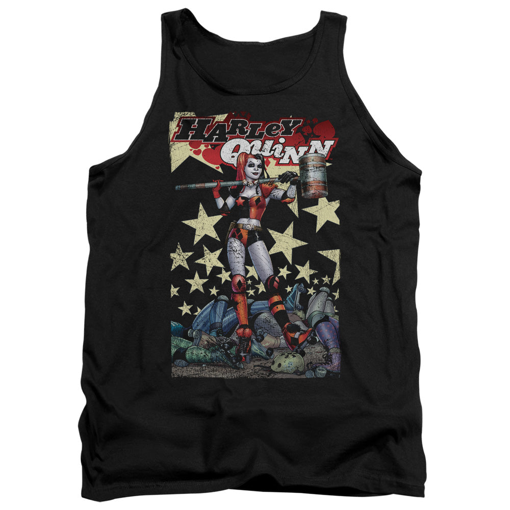 AN OFFCIALLY LICENSED BATMAN QUINN ONE ADULT UNISEX TANK TOP BLACK