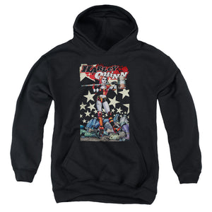 AN OFFCIALLY LICENSED BATMAN QUINN ONE YOUTH HOODIE BLACK