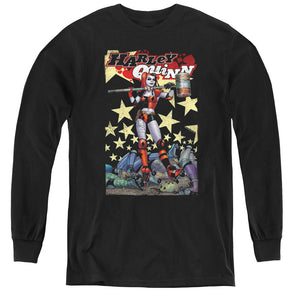 AN OFFCIALLY LICENSED BATMAN QUINN ONE YOUTH LONG SLEEVE T-SHIRT BLACK