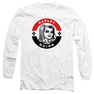 AN OFFCIALLY LICENSED BATMAN HARLEY PRESIDENT CIRCLE MEN'S LONG SLEEVE T-SHIRT WHITE