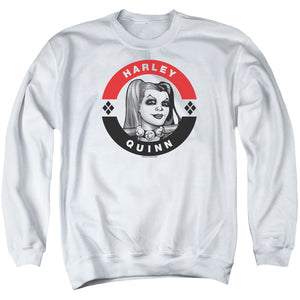 AN OFFCIALLY LICENSED BATMAN HARLEY PRESIDENT CIRCLE ADULT UNISEX CREWNECK SWEATSHIRT WHITE