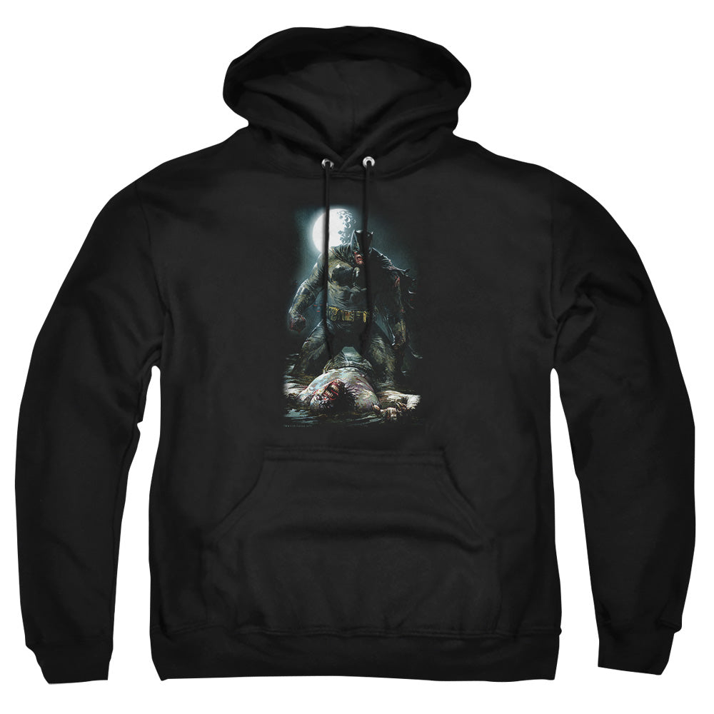 AN OFFCIALLY LICENSED BATMAN MUDHOLE ADULT UNISEX PULLOVER HOODIE BLACK