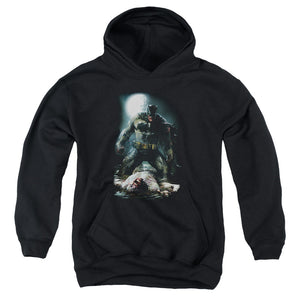 AN OFFCIALLY LICENSED BATMAN MUDHOLE YOUTH HOODIE BLACK