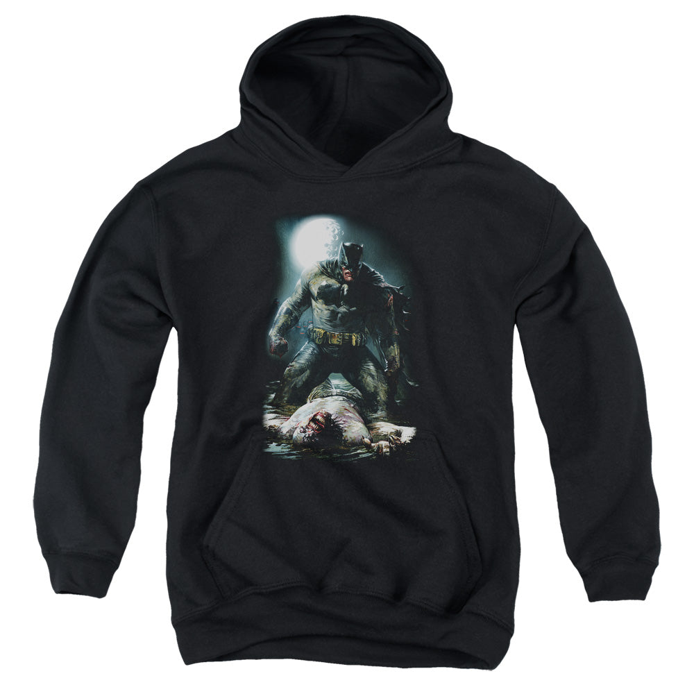 AN OFFCIALLY LICENSED BATMAN MUDHOLE YOUTH HOODIE BLACK