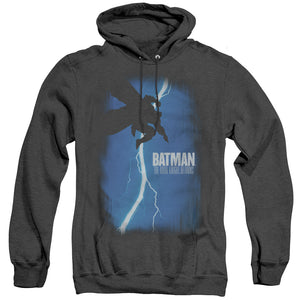 AN OFFCIALLY LICENSED BATMAN DKR COVER ADULT UNISEX HEATHER PULLOVER HOODIE BLACK