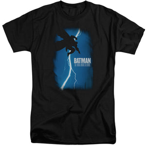 AN OFFCIALLY LICENSED BATMAN DKR COVER MEN'S TALL FIT T-SHIRT BLACK