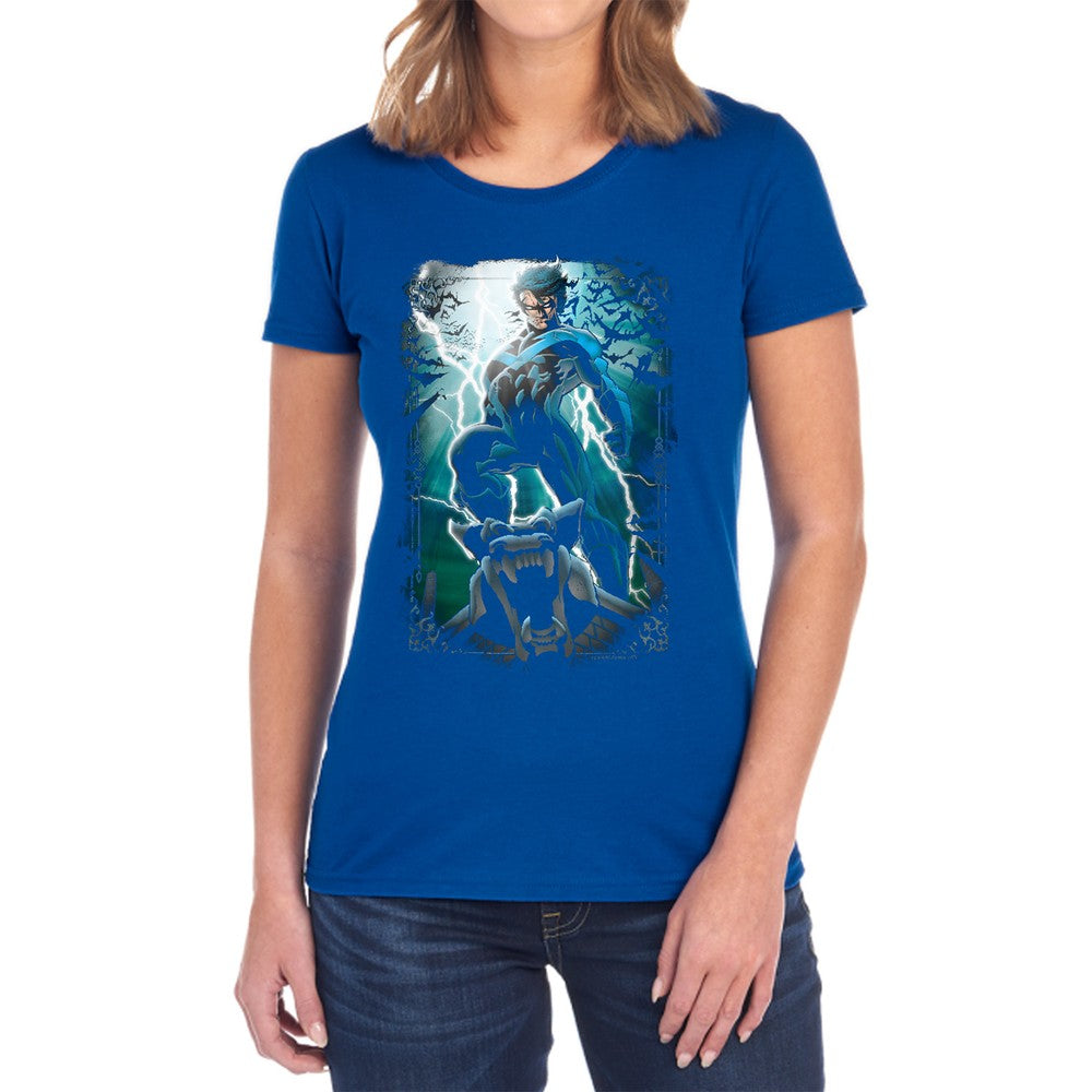 Batman Night Light Licensed Women's T-Shirt Regular Fit SM-2X