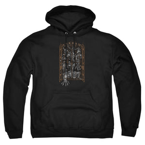 AN OFFCIALLY LICENSED BATMAN ARKHAMS GATE ADULT UNISEX PULLOVER HOODIE BLACK