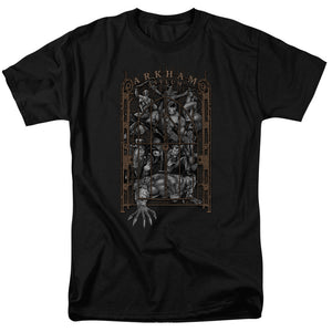AN OFFCIALLY LICENSED BATMAN ARKHAMS GATE MEN'S REGULAR FIT T-SHIRT BLACK