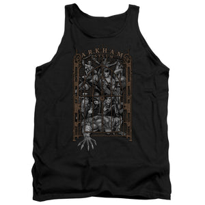 AN OFFCIALLY LICENSED BATMAN ARKHAMS GATE ADULT UNISEX TANK TOP BLACK