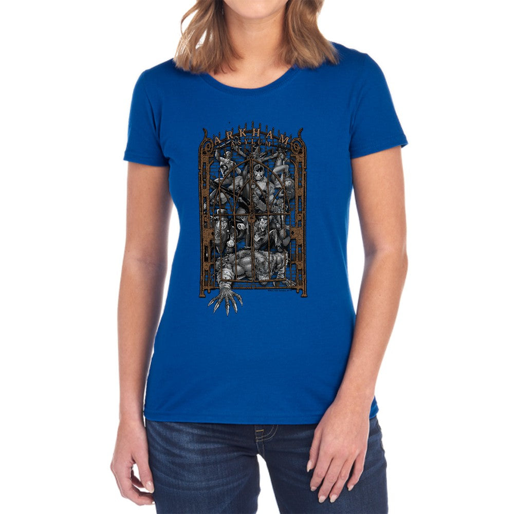 Batman Arkhams Gate Licensed Women's T-Shirt Regular Fit SM-2X