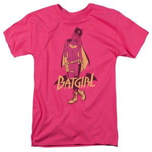 AN OFFCIALLY LICENSED BATMAN ALL NEW BATGIRL MEN'S REGULAR FIT T-SHIRT HOT PINK