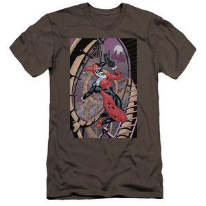 AN OFFCIALLY LICENSED BATMAN HARLEY FIRST MEN'S PREMIUM SLIM FIT T-SHIRT CHARCOAL