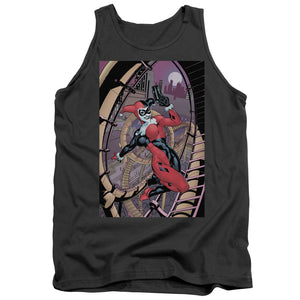 AN OFFCIALLY LICENSED BATMAN HARLEY FIRST ADULT UNISEX TANK TOP CHARCOAL