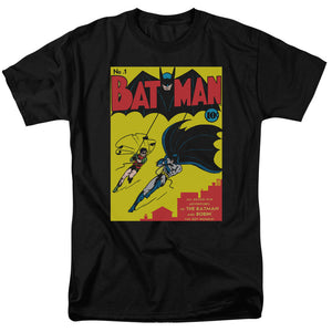 AN OFFCIALLY LICENSED BATMAN BATMAN FIRST MEN'S REGULAR FIT T-SHIRT BLACK