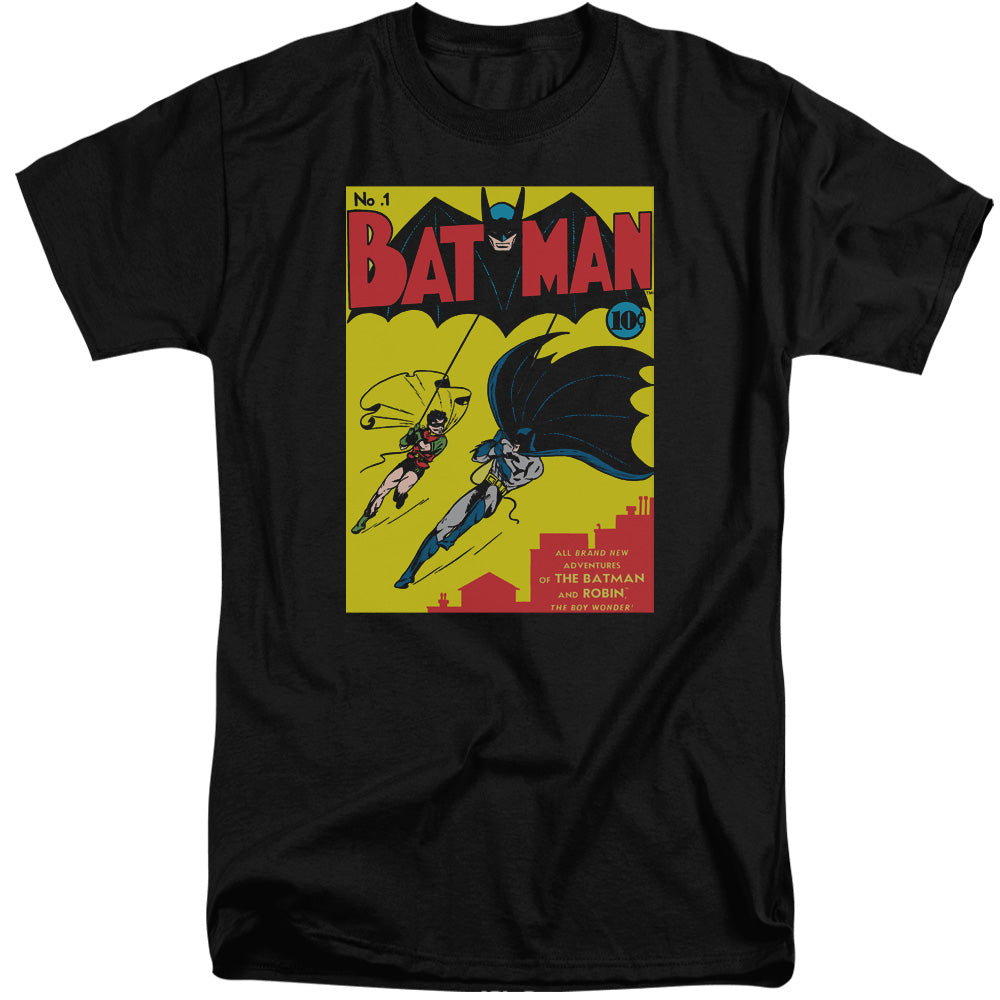 AN OFFCIALLY LICENSED BATMAN BATMAN FIRST MEN'S TALL FIT T-SHIRT BLACK