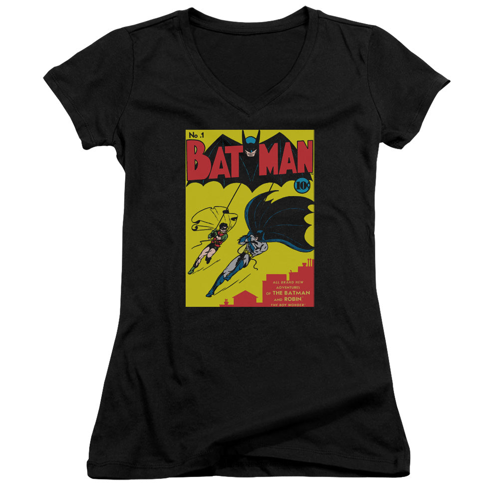 Batman Batman First Licensed Women's T-Shirt Juniors V-Neck SM