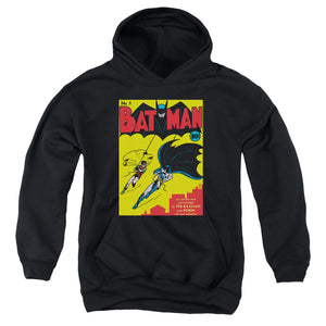 AN OFFCIALLY LICENSED BATMAN BATMAN FIRST YOUTH HOODIE BLACK
