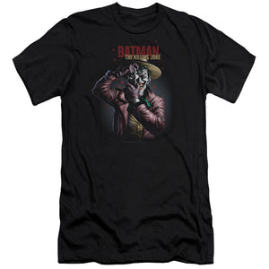 AN OFFCIALLY LICENSED BATMAN KILLING JOKE CAMERA MEN'S PREMIUM SLIM FIT T-SHIRT BLACK