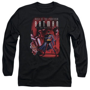 AN OFFCIALLY LICENSED BATMAN PHANTASM COVER MEN'S LONG SLEEVE T-SHIRT BLACK