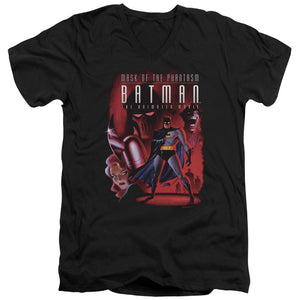 AN OFFCIALLY LICENSED BATMAN PHANTASM COVER MEN'S V-NECK T-SHIRT BLACK