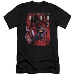 AN OFFCIALLY LICENSED BATMAN PHANTASM COVER MEN'S PREMIUM SLIM FIT T-SHIRT BLACK