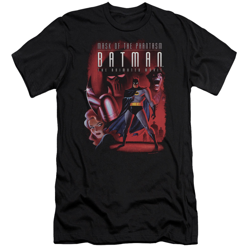 AN OFFCIALLY LICENSED BATMAN PHANTASM COVER MEN'S PREMIUM SLIM FIT T-SHIRT BLACK
