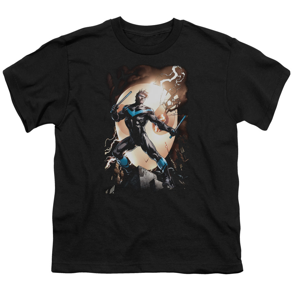 Batman Nightwing Against Owls Licensed Kid's T-Shirt (Ages 4-7) XS-XL