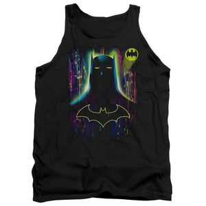 AN OFFCIALLY LICENSED BATMAN KNIGHT LIGHTS ADULT UNISEX TANK TOP BLACK