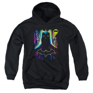 AN OFFCIALLY LICENSED BATMAN KNIGHT LIGHTS YOUTH HOODIE BLACK
