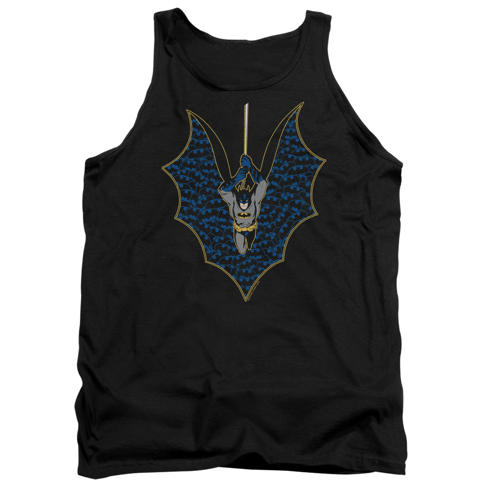AN OFFCIALLY LICENSED BATMAN BAT FILL ADULT UNISEX TANK TOP BLACK