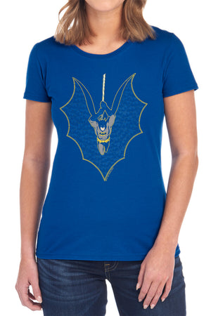 AN OFFCIALLY LICENSED BATMAN BAT FILL WOMEN'S REGULAR FIT T-SHIRT BLACK