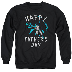 AN OFFCIALLY LICENSED BATMAN FATHERS DAY ADULT UNISEX CREWNECK SWEATSHIRT BLACK