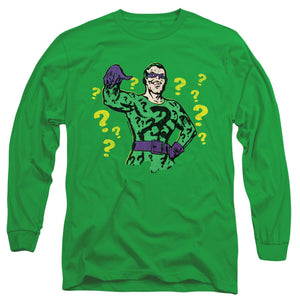 AN OFFCIALLY LICENSED BATMAN DISEASED CRIMINAL MEN'S LONG SLEEVE T-SHIRT KELLY GREEN
