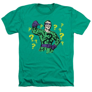 AN OFFCIALLY LICENSED BATMAN DISEASED CRIMINAL MEN'S HEATHER T-SHIRT KELLY GREEN