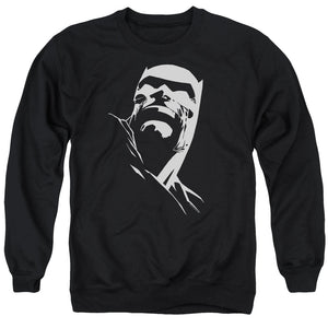 AN OFFCIALLY LICENSED BATMAN DKR HEAD ADULT UNISEX CREWNECK SWEATSHIRT BLACK