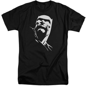 AN OFFCIALLY LICENSED BATMAN DKR HEAD MEN'S TALL FIT T-SHIRT BLACK