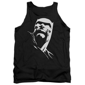 AN OFFCIALLY LICENSED BATMAN DKR HEAD ADULT UNISEX TANK TOP BLACK