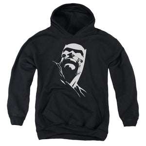 AN OFFCIALLY LICENSED BATMAN DKR HEAD YOUTH HOODIE BLACK