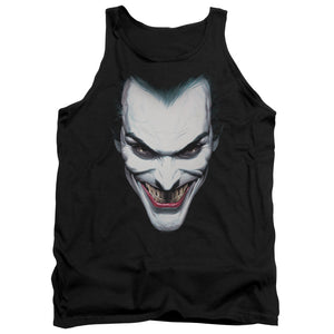 AN OFFCIALLY LICENSED BATMAN JOKER PORTRAIT ADULT UNISEX TANK TOP BLACK
