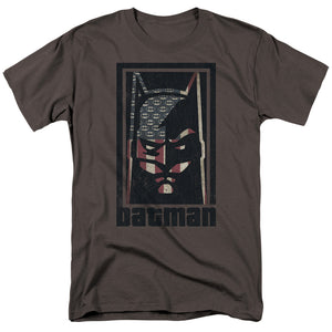 AN OFFCIALLY LICENSED BATMAN AMERICAN BATMAN MEN'S REGULAR FIT T-SHIRT CHARCOAL