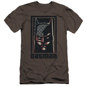 AN OFFCIALLY LICENSED BATMAN AMERICAN BATMAN MEN'S PREMIUM SLIM FIT T-SHIRT CHARCOAL