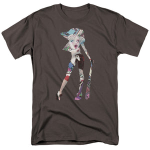 AN OFFCIALLY LICENSED BATMAN SCENE INSIDE MEN'S REGULAR FIT T-SHIRT CHARCOAL