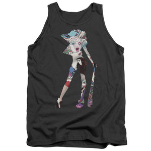 AN OFFCIALLY LICENSED BATMAN SCENE INSIDE ADULT UNISEX TANK TOP CHARCOAL