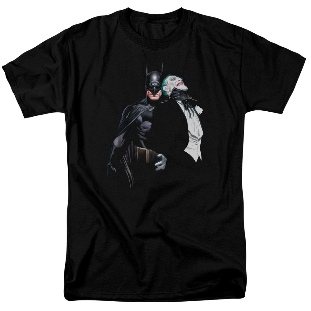 AN OFFCIALLY LICENSED BATMAN JOKER CHOKE MEN'S REGULAR FIT T-SHIRT BLACK