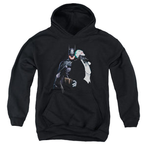 AN OFFCIALLY LICENSED BATMAN JOKER CHOKE YOUTH HOODIE BLACK