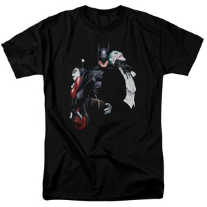 AN OFFCIALLY LICENSED BATMAN JOKER HARLEY CHOKE 

 MEN'S REGULAR FIT T-SHIRT BLACK