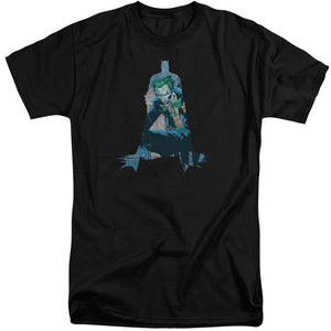 AN OFFCIALLY LICENSED BATMAN SCENE INSIDE MEN'S TALL FIT T-SHIRT BLACK