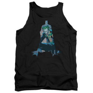 AN OFFCIALLY LICENSED BATMAN SCENE INSIDE ADULT UNISEX TANK TOP BLACK